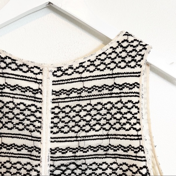 Madewell Embroidered Shift Dress Black Cream - Picture 9 of 11